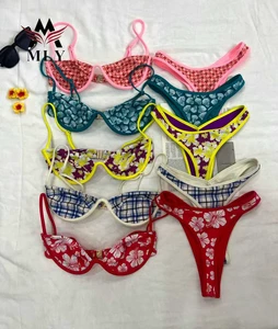 Beach Swimsuits Custom Swimwear Print Cheeky Bikini Bottoms Bikini Top Luxury Bikini Thong Micro Mini Bikini