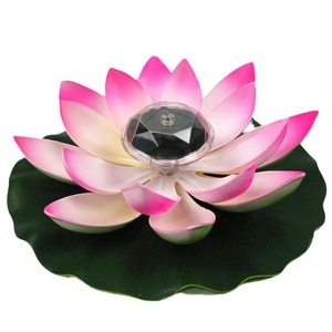 28cm 40cm 60cm 100cm EVA Outdoor Waterproof Garden Pond Decoration Float Light Votive Lotus Leaf Solar Lotus Light