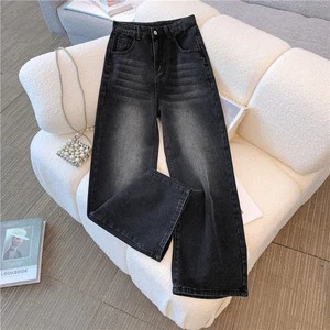 Wholesale Cross-border Jeans S-3XL Retro High Waist Straight Leg Women's Asian Size Jeans