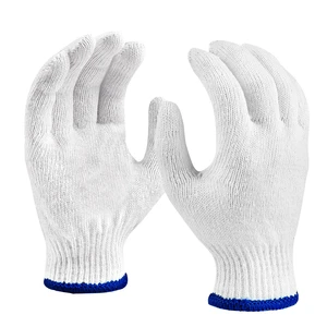 Factory Wholesale Safety Work Glove Industrial Construction Garden Cotton Knitted Gloves for Working