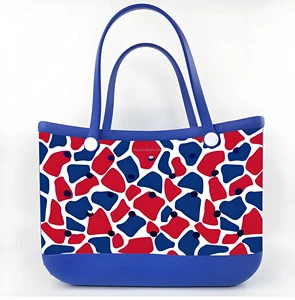 Factory Custom Personalized Pattern Tip-proof Durable Eco-friendly Water Resistant Open EVA Beach Bag