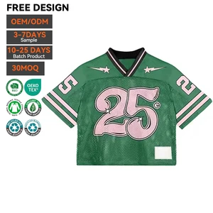 Wholesale Summer Streetwear Boxy Jersey T-shirt Hip Hop Style Polyester Loose Fit Screen Print Sports Top Custom Men t Shirt