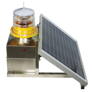 LED Solar Powered Flashing Aircraft Obstacle Beacons 2000cd / LED Aviation Obstruction Light