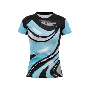 Women's Plus Size NSW Blues Inspired Abstract Print Nrl Rugby Jersey Short Sleeve Lightweight T-Shirt for Australia New Zealand