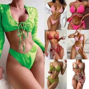Wholesale Clothing Direct Inventory Swimwear Bulk Mixed Top Clothing Inventory Women's Bikini Beach Swimwear Sexy Swimwear Stock