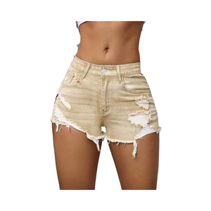 Top Quality Denim Shorts High waist Women Denim Shorts for Ladies Women's Cotton Jeans Casual Ripped Denim Shorts Pockets Style