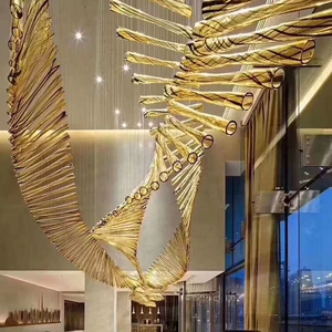 Contemporary Style Hotel Lobby Villa Pendant Lights Artistical Decorations Lighting Custom Glass Chandeliers