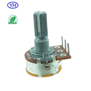 High Quality R1610S 5 Pins 10k B50k B100K 500k Linear Carbon Film 16mm dimmer Rotary Potentiometer Switch For Speed Control