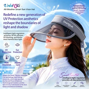 Unisex Four Seasons UV Protection Thermo-controlled Curved Brim Casual Cycling Beach Golf Tennis Outdoor Sun Visor Hat 100%
