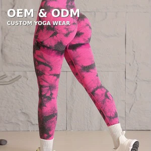 New Tie Dye Seamless High Waisted Workout Gym Fitness Leggings for Women Scrunch Butt Lifting Yoga Gym Athletic Pants