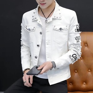 Spring and Autumn Jeans Coat Men's Korean-style Fashion Students Handsome Versatile Jacket MEN'S Wear Summer New Style Cowb Men