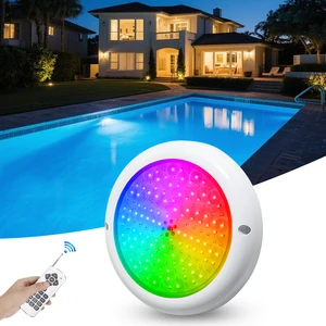 Customized Dc 12V Ip68 Waterproof Wall Mounted Resin Filled Remote Control Multicolor Rgb Underwater Swim Led Pool Light
