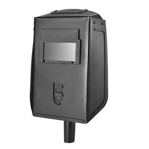 PP Plastic Handheld Welding Mask-Black Rectangular Face Shield with Handle