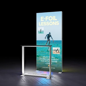 10x8 Ft Aluminum Profile Modular Backdrop Photobooth Backwall Portable Fabric Tool Free Led Backlit Advertising Light Box