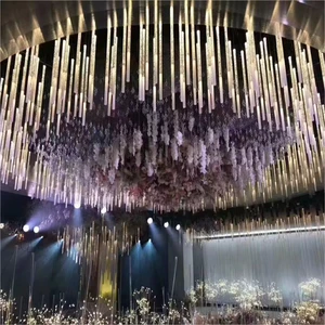 Detachable LED Acrylic Metal Stick Chandelier Luxury Professional Wedding Party Stage Center Decoration Supplies New Arrival