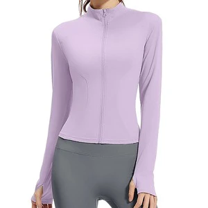 Custom Breathable Spandex/Nylon Plus Size Yoga Top Ladies Fitness Jackets Lightweight Premium Fitness Wear for Yoga