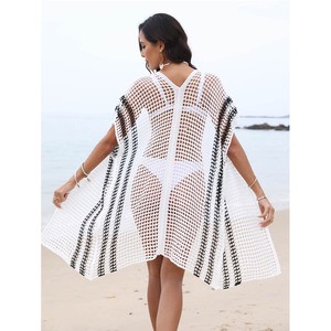 2024 Summer Beach Cover up Women's Loose Woven Sweater Kimono Dress Knitted Bikini Cover Ups Cardigan Beach Wear for Women