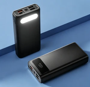 LED Lighting 20000mAh High Capacity Power Bank 22.5W Fast Charging Power Bank Portable Charger with Emergency Flashlight