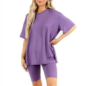 Custom Logo Ladies Wear Summer Women's Clothes Casual Plus Size Shorts Set Biker Two Pieces Shorts Sets for Women Clothing