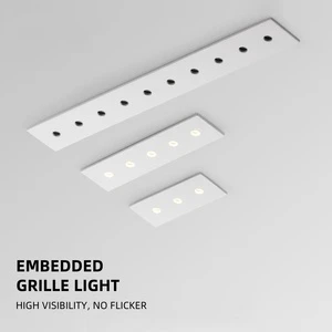 Hot Sale Indoor Hotel Museum SKD Anti-Glare Aluminum SMD Led Linear Grille Light Frame