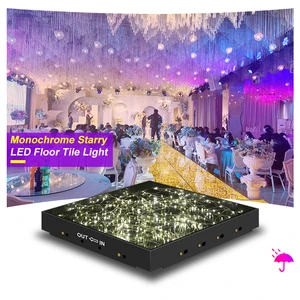 SHTX Hot Sale Portable Rgb Tempered Glass Dance Floor Light for Party Disco Dj Stage Aluminum Body Floor Light With Flight Case