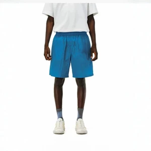 Custom Summer Blue Lightweight Cool-to-the-touch Moisture-Wicking Quick-Drying Sun-protective Nylon Beach Cropped Shorts Men