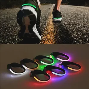 LED Luminous Plastic Shoe Clip Light Outdoor Running Cycling Bicycle RGB Novelty Safety Warning Night Lamp LS021