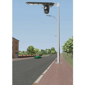 High Quality 300W All in One Led Solar Security Street Light Lamp With CCTV 4G Camera