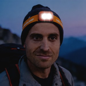 Customized Logo Ultra-Lightweight 68g Waterproof LED Headlamp 550 Lumens Rechargeable Headlamp For Night Running Camping