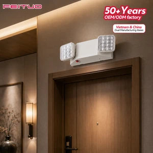 FEITUO 120V 277VAC Dual Voltage Twin Head Emergency Light Made in Vietnam Factory for OEM ODM Big Retail Brand Supply Chain