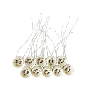 110-250v 2A Porcelain GU10 Light Bulb Socket Downlight Heat Resistant 6 Inch Wire Connector GU10 Lamp Holder