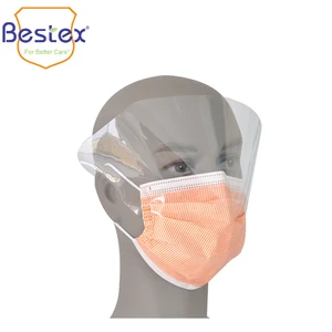 Factory Price Face Mask with Shield Waterproof and Dustproof Mask with Anti-fog Protective Shield for Adult
