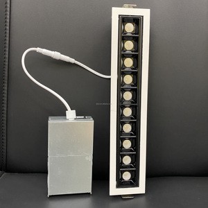 Adjustable Angle 3CCT 5CCT Dimmable 2700k3000k3500k4000k5000k6000k 20W Square LED Grille Linear Light with 10 Head ETL ES FCC