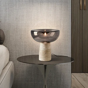 European Simple Adjustable LED Glass Table Lamp with AC Power for Bedroom Decor