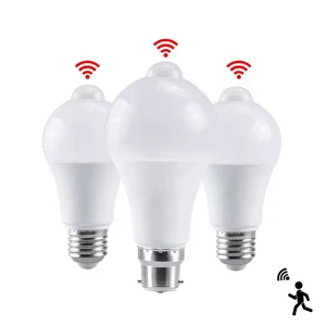 Wholesale Human Sensor Led Bulb 5W 7W 9W 12W PIR Sensor Led Lamp E27 B22 Holder