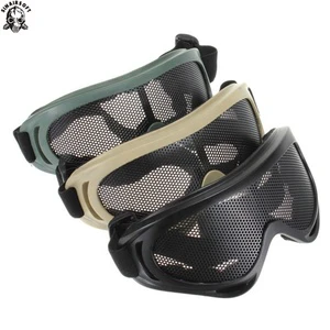 Outdoor Hiking Eyewear Tactical Eye Protection Mask Metal Mesh Glasses Camping Hunting Safety Goggle