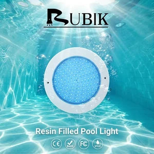 7.5mm Ultra-Thin PC Plastic LED Swimming Pool Light IP68 Waterproof RGB Dimmable Surface Mount Underwater Lighting OEM Available