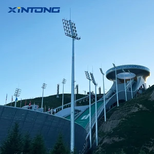 25 Meter IP66 Aluminum LED High Mast Mobile Light Tower with Lifting System and High Bright Features