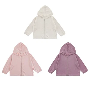 X4640 YOEH Outwears Jackets and Coats Children's Hooded Jacket Kids Toddler Sportswear Custom Rash Guard Sun Protective Clothing
