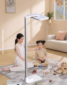 LED Floor Lamp with Foot Switch & Remote Control, 24W Bright Tall Standing Lamp Modern Eye-Caring Reading Floor Lamp