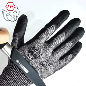 Guantes ANSI A5 Cut Resistant Micro Foam Nitrile Palm Coated Industrial Safety Work Gloves