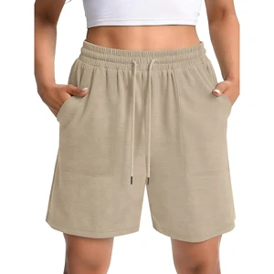 Top Quality Comfortable Summer Season Plus Size Women's Cotton Shorts Pants Custom Design Solid Color Shorts Pants For Women
