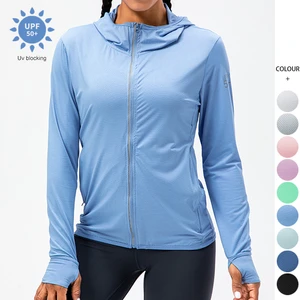 New Women Outdoor Sport Sun-Protective Clothing Light and Breathable ANTI-UV Sun Block Clothing UPF50+Sun Block Yoga Coat