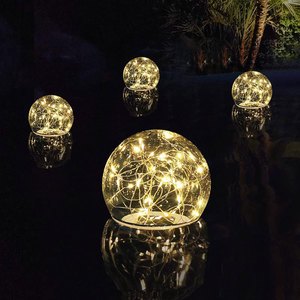 Remote Control 16 Colors RGB Solar Swimming Floating Pool Lights Inflatable Luminous Solar Ball Lamp for Landscape Deco