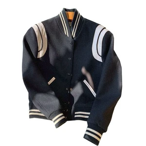 Custom Black Crop Baseball Jacket Ladies Long Sleeve Slim Patchwork Spring Fashion Leather Jackets Women Bomber Jacket