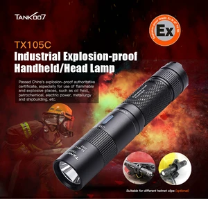 Tank007 TX105C Emergency Explosion Proof Flashlight LED IP68 Helmet Light Portable Rechargeable Explosion Proof Firefighting