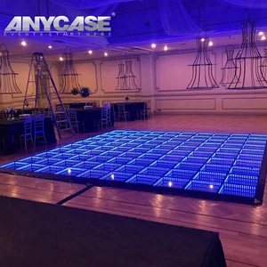 Portable 3D Infinite Magnetic Wireless LED Dance Floor for Weddings and Parties
