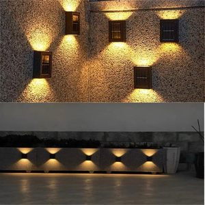 Solar Wall Lights Outdoor Waterproof Up And Down Dusk To Dawn LED Outdoor Lighting For House Yard Deck Garage Front Porch