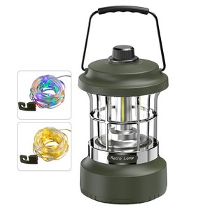 Outdoor Camping Light Rechargeable Camping Lantern Water Resistant Lamp with Hook LED Flashlight for Camping Outdoor
