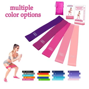 ZAKERDA Fitness Resistance Bands Set Custom logo 5 Latex Rubber Elastic Mini Loop Yoga Gym Workout Hip Bands Exercise Physio